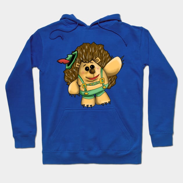 mr porcupine in irish hat Hoodie by jorge_lebeau